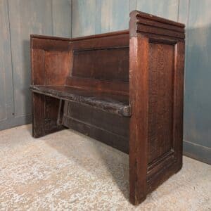 St Giles Cripplegate Small Oak Square Ended Pew